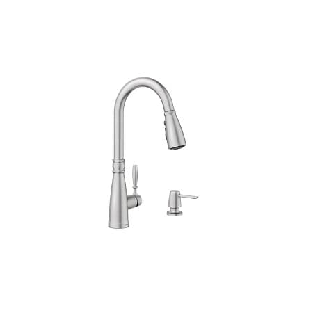 Moen Boman One-Handle High Arc Pulldown Kitchen Faucet in Spot Resist Stainless 87162SRS